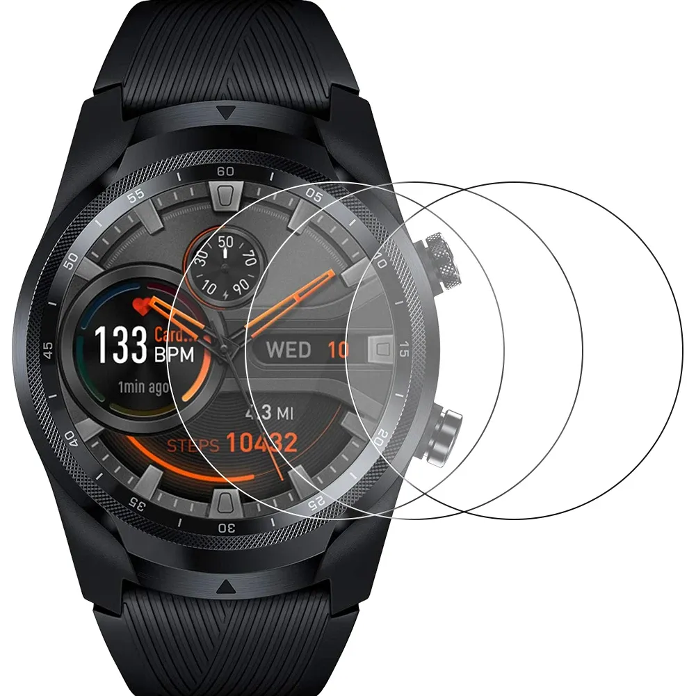 3er-Pack Displayschutzfolie Schutzhülle für TicWatch E S C2 E2 S2 Pro Ultradünner S-Displayschutz aus gehärtetem Glas_voghion.com