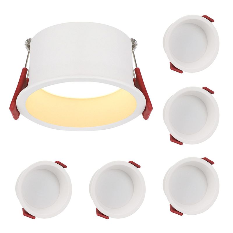 LED Einbaustrahler Einbauleuchten Badezimmer - 5er 3000K Warmweiß Badlampe Einbauspots 5W IP44 LED Badleuchte Deckeneinbaustrahler Für Büro Esszimmer_voghion.com