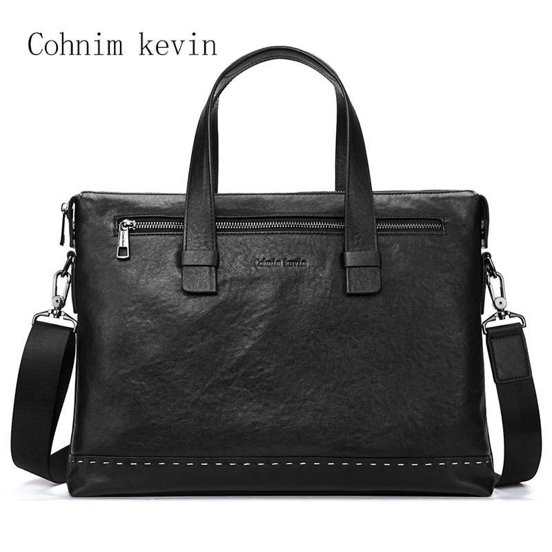 Sacs pour hommes, porte-documents, sacs à main pour hommes, porte-documents d'affaires en cuir de vachette pleine fleur, porte-documents pour ordinateur 14 pouces, sacs pour hommes_voghion.com
