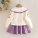 Hot Sale 2025 Autumn And Winter New Products Girls Embroidered Lapel Cardigan Sweater Skirt Suit_voghion.com