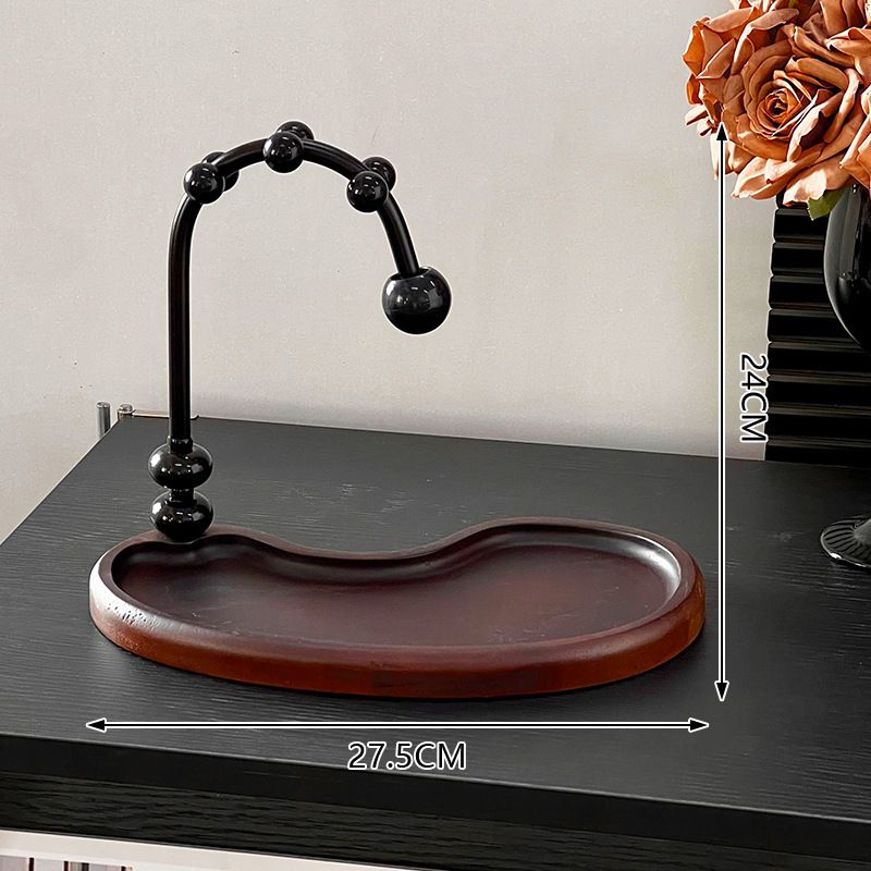 Tavă de depozitare de înaltă calitate pentru holul de intrare, raft de depozitare din nuc, tavă pentru diverse, ornamente de mare valoare, depozitare pentru chei_voghion.com