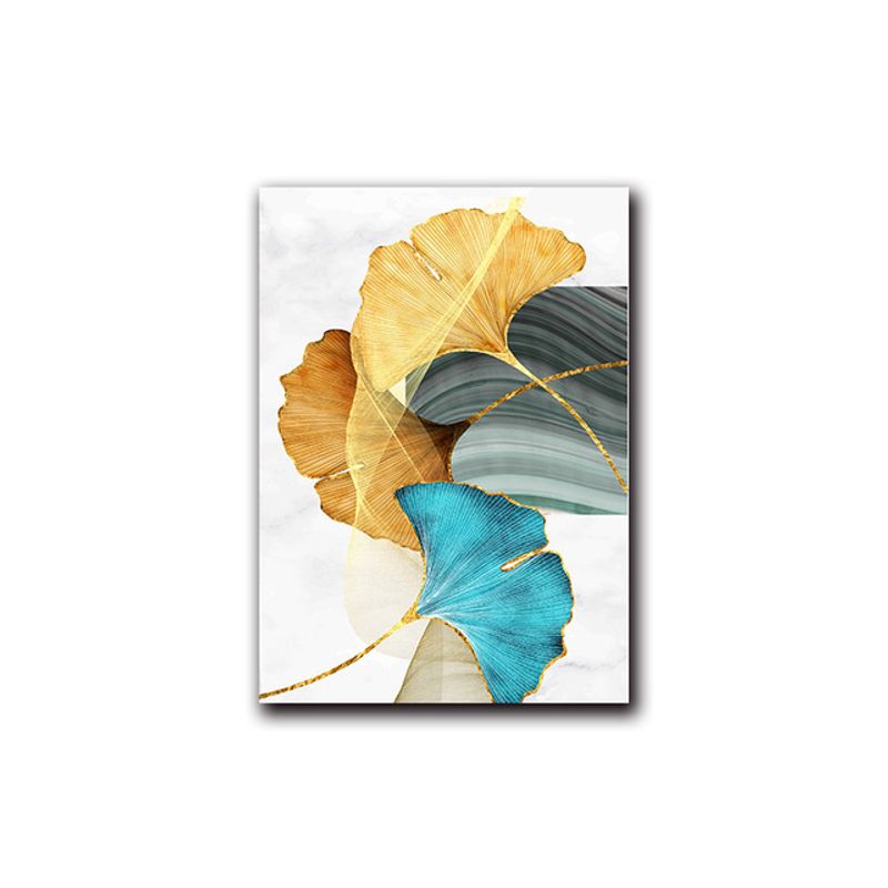 Direkte dekorative bunte Kunst Ginkgo-Blatt Leinwand Home Wohnzimmer Dekoration rahmenlose Malerei Kern_voghion.com
