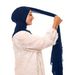 Set aus Chiffon-Kopftuch und Unterhut – Kombination aus einfarbigem Perlenpullover (atmungsaktive muslimische Kopfbedeckung)_voghion.com