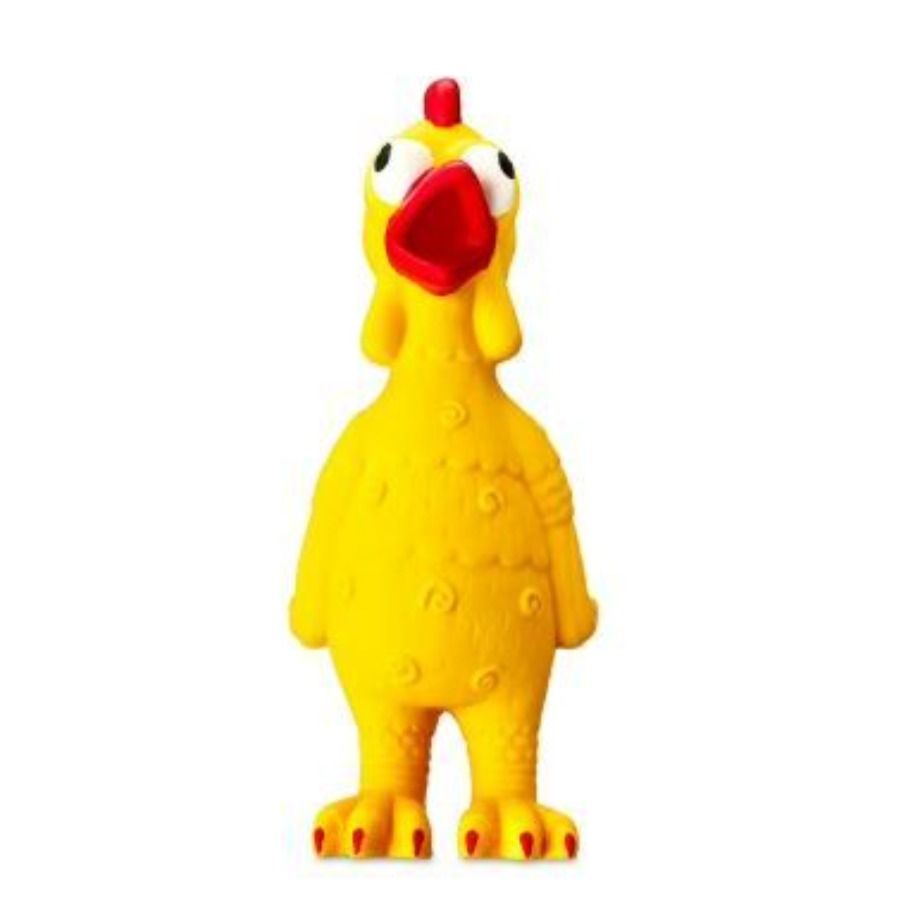 2 Playful Level Dog Toy Vibrant Life Chew Chicken Buddy Yellow_voghion.com