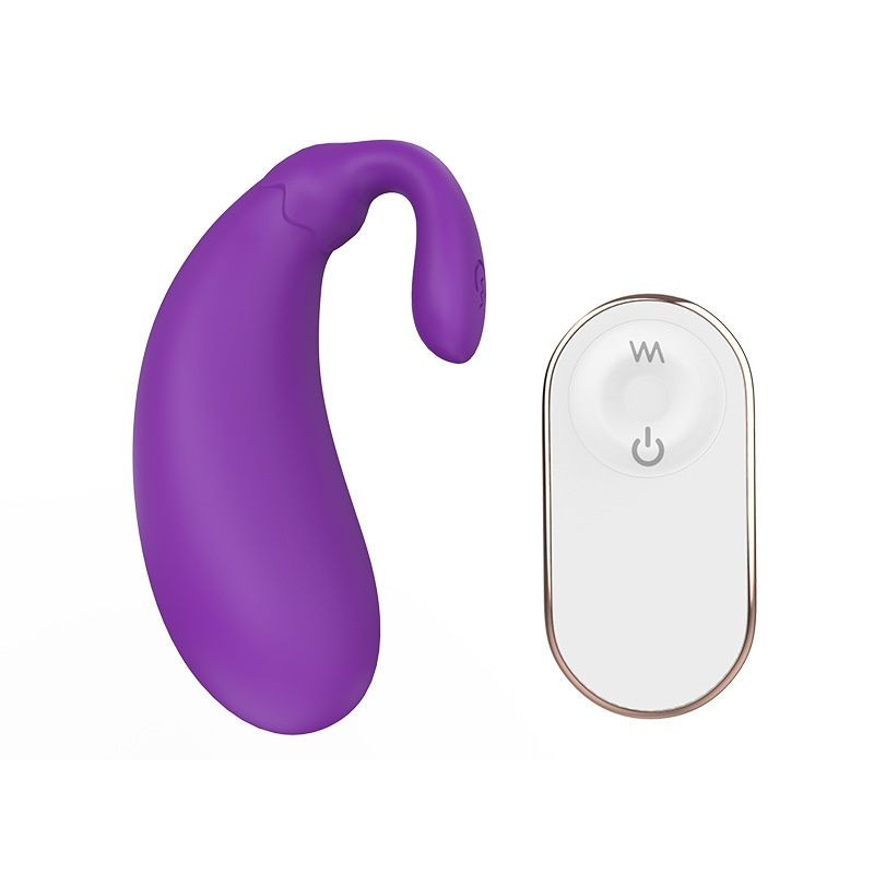 Remote Control Egg Jumping Eggplant Full Pack Gel For Wearing While Going Out Egg Jumping Female Double Point Stimulating_voghion.com