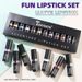 Festival Cosplay Lipstick Set - Black, Purple Grape, Dark Brown Lipsticks For Vampire Look, Creative Makeup Collection_voghion.com