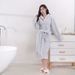 Soft Touch Micro Fleece Huva Morgonrock Plysch Lång Spa Robe Absorberande Morgonrock_voghion.com