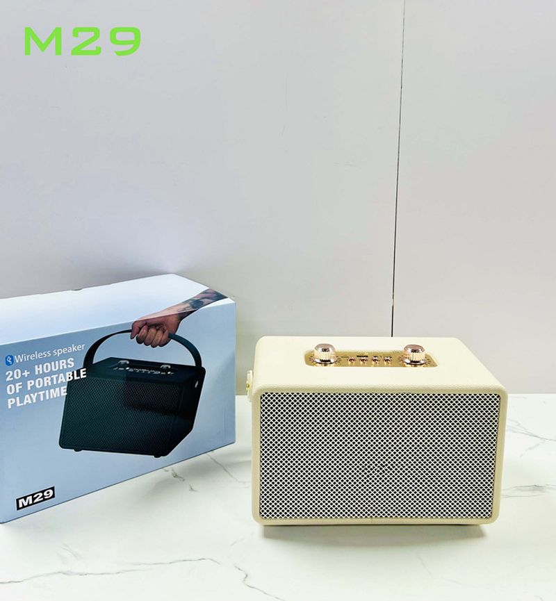 Nowy bezprzewodowy głośnik zewnętrzny M29 Bluetooth wysokiej jakości, drewniany przenośny subwoofer_voghion.com