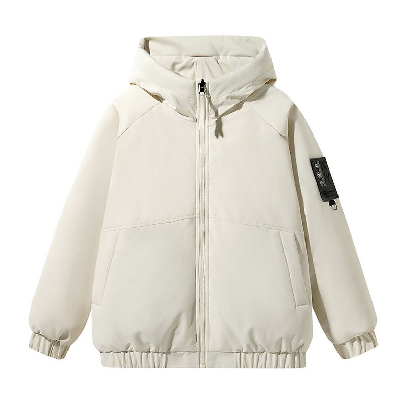 Giacca invernale 2023 con cappuccio bifacciale 90 bianco anatra moda versatile coppia spessa piumino_voghion.com