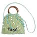 Tagi Borsa a tracolla da donna, versatile, con tracolla rotonda in legno di frutta, con perline cave, primavera ed estate._voghion.com