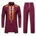 2024 New Men's Ethnic Style Muslim Robe Hot Rolled Long sleeved Pants Casual Set_voghion.com