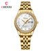 Orologi per amanti Orologio doppio calendario fosforescente Orologio al quarzo con cinturino in acciaio con diamanti in oro_voghion.com