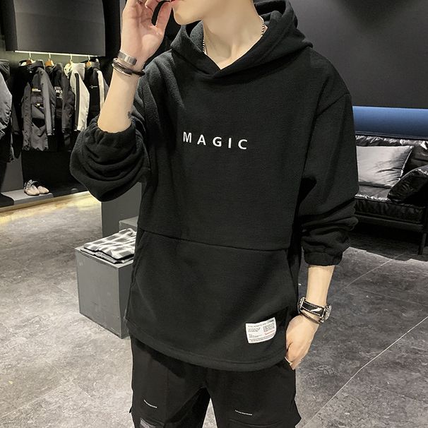 Men's Fleece Hoodie - Cozy & Stylish Pullover Sweatshirt For Fall & Winter, Loose Fit, Double-Sided Sherpa Lining, Multiple Colors & Sizes (M-5XL)_voghion.com