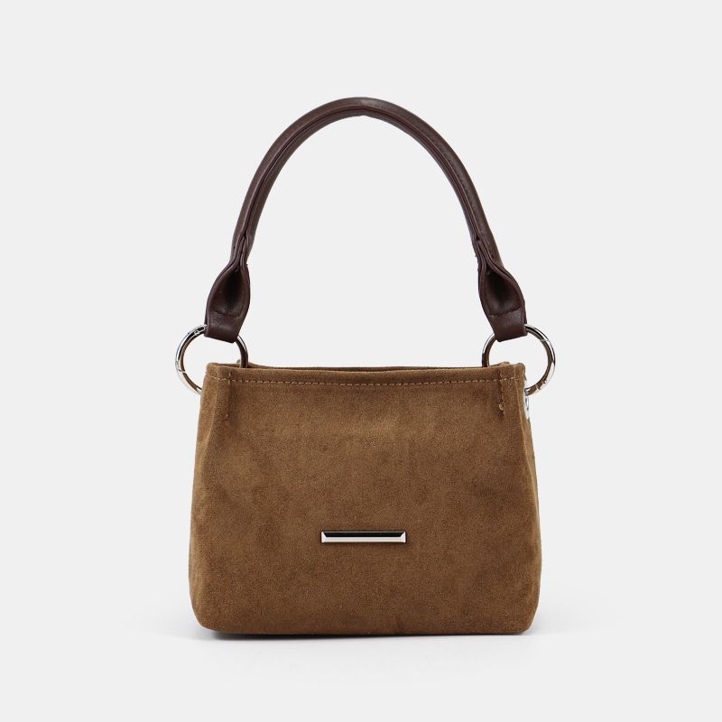 Borsa a tracolla per donna 2024 autunno e inverno nuovo articolo, borsa a scatola marrone in morbida pelle, alla moda monospalla_voghion.com