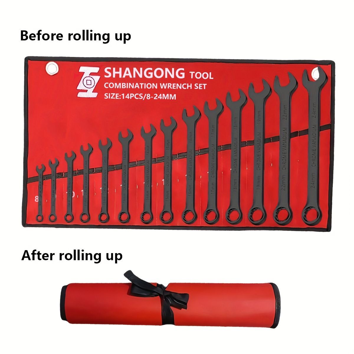 Professional Ratchet Wrench Set With Quick-Release - Cr-V Steel Chrome Plated Hand Tools For Auto Repair & DIY - 12-Piece Durable Mechanics Toolkit_voghion.com