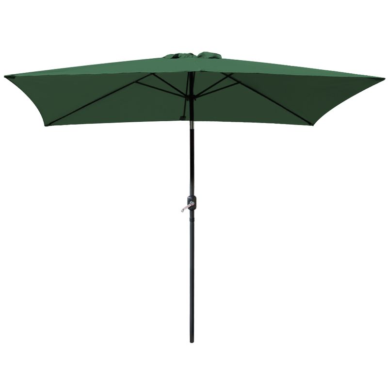 2x3M Outdoor Rectangular Parasol Garden Patio Canopy Umbrella With Crank Tilt_voghion.com