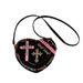 Borsa da donna gotica di nicchia 2024 New Cross Dark Hot Girl Borsa a forma di cuore Borsa a tracolla stile punk con rivetto personalizzato_voghion.com