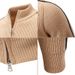 Men’s Thickened Knit Sweater – Winter Stand Collar Cardigan With Ribbed Hem, Stretch Polyester Pullover For Casual Layering (M-4XL, 5 Colors)_voghion.com