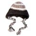 Cappello spesso a tesa larga in stile etnico caldo, lavorato a maglia con coulisse, stile autunno-inverno, con fodera in pile e motivo patchwork a righe Miya_voghion.com