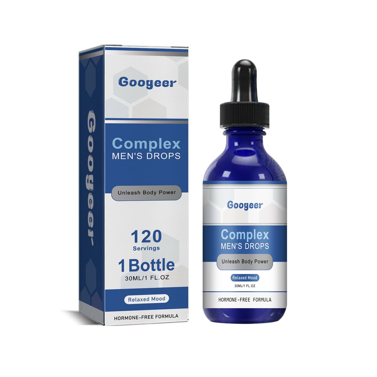Googeer Complex Men's Drops Male Enhancement Supplement Drops Unleash Body Power HORMONFRI FORMEL_voghion.com