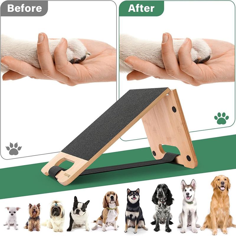 Creative Paw Elastic Wooden Portable Solid Wood Dog Board Foldable Nail Scratching Pad_voghion.com
