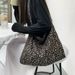 Fashionable Corduroy Leopard Print Crossbody Large Capacity Shoulder Shopping Student Canvas Bag For Women_voghion.com