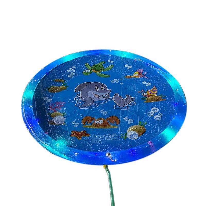 Vattenspray och ljus för utomhusbruk 2 i 1 vattentät LED-ljusslinga PVC-vattenspraydyna stänkskydd_voghion.com