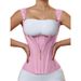 Damen-Dessous, Latex-Taillengürtel, 15 Knochenkorrektur, Weste, Bauch-Taillengürtel, Reißverschluss, Knopf, Körperformung, Top-Spot_voghion.com