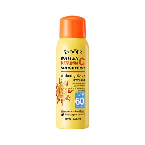 SADOER Spray de vitamina C, protección UV, protector solar resistente al agua, blanqueador, dos en uno_voghion.com