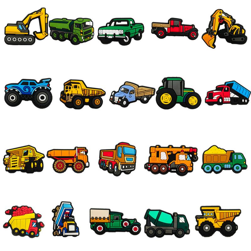 20 Sets Of Project Car Series Cartoon Shoes Flower Shoe Buckle Soft Rubber Cute Shoe Accessories_voghion.com