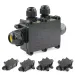 2/3/4/5/6 Way IP68 Waterproof Junction Box Electrical Enclosure Block Cable Connecting Line Protection Wire Black Junction Box_voghion.com