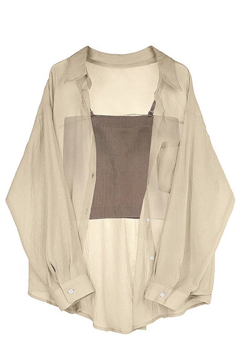 Jupe de costume deux pièces fine et respirante en rayonne, chemise de protection solaire_voghion.com