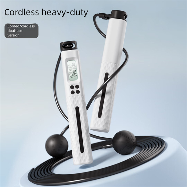 Equipo deportivo inteligente para adultos con conteo, con y sin cuerda de saltar de alambre de acero de doble uso para ejercicios con peso (venta al por mayor)_voghion.com