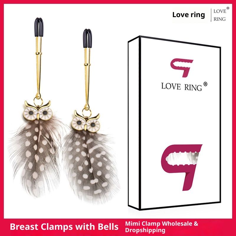 LuvBox Sexy SM Anelli per capezzoli Morsetti per il seno Flirting con suono di campanello Regolabile Giocattoli alternativi_voghion.com