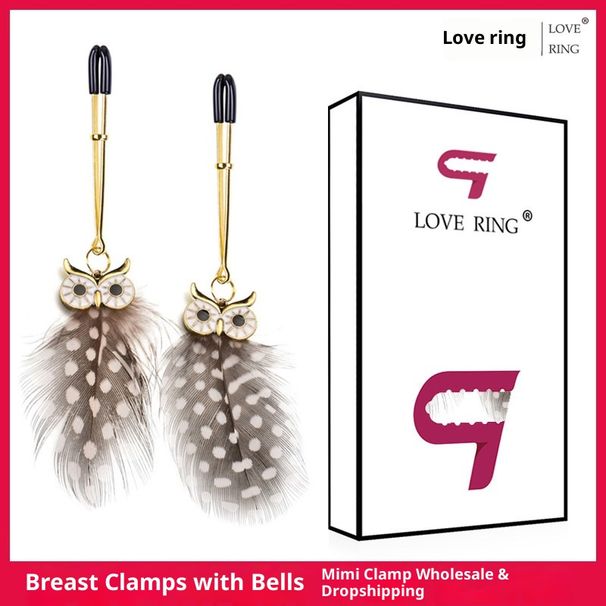 LuvBox Sexy SM Anelli per capezzoli Morsetti per il seno Flirting con suono di campanello Regolabile Giocattoli alternativi_voghion.com