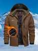 Single Item Men'S Warm Snow Skiing Features A Chest Pocket, Adjustable Cuffs, Zippered Pockets, Suitable For Skiing,_voghion.com