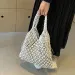 Borse all'uncinetto alla moda per le donne, borsa da spiaggia estiva, borsa a mano in rafia, borsa in paglia estetica, bohémien, intrecciata a maglia, a tracolla_voghion.com