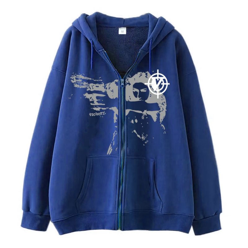 Herrenbekleidung weibliche Schützen Reißverschluss Sweatshirt heißer Verkauf Stil Strickjacke Sweatshirt Casual Trend Hoodie_voghion.com