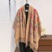 Autunno/Inverno Versatile Fiore Ricamato Esterno Doppio Lato Cashmere Sciarpa Calda da Donna Stile Etnico Scialle Spesso_voghion.com