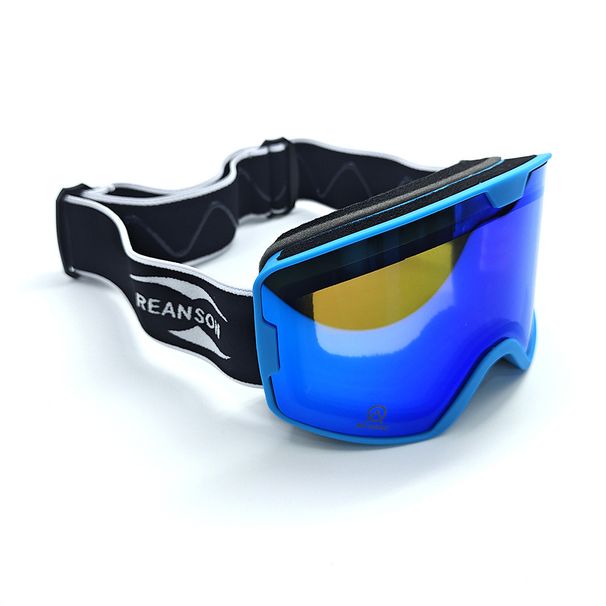 New Ski Goggle With Double Layer Anti-Fog Lene, Snap-On Precription, Anti-Slip Headband, And Light Enhancement_voghion.com