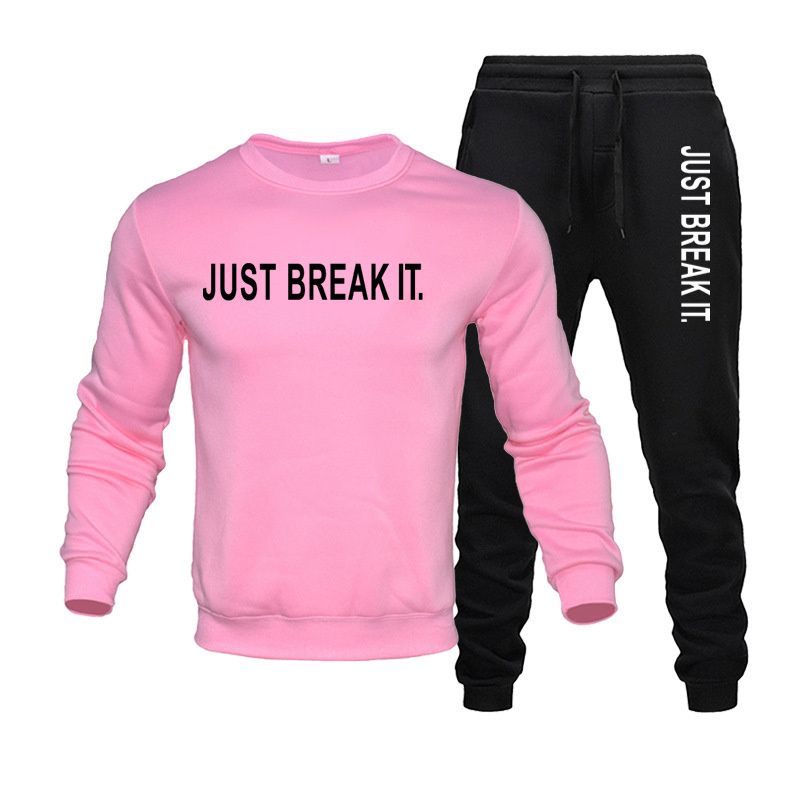Neuer Herrenanzug Sportswear 2-teiliger lockerer Rundhals-Woll-Sweatshirt+Hosenanzug mit Kapuze Sportswear-Jogginganzug_voghion.com