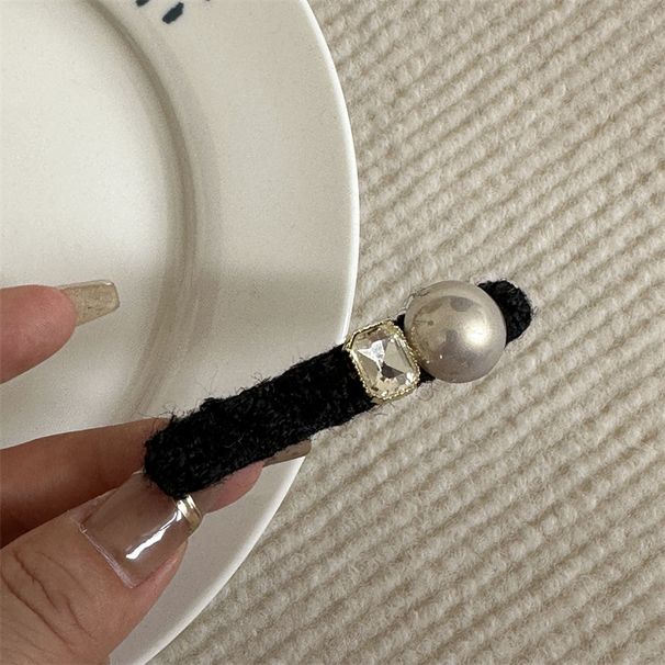 Perle Strass Wolle Ein-Wort-Entenschnabelclip kleine Haarnadel weibliche Stirn gebrochenes Haar Internet-Berühmtheit Haarnadel neue Clip Haarschmuck_voghion.com