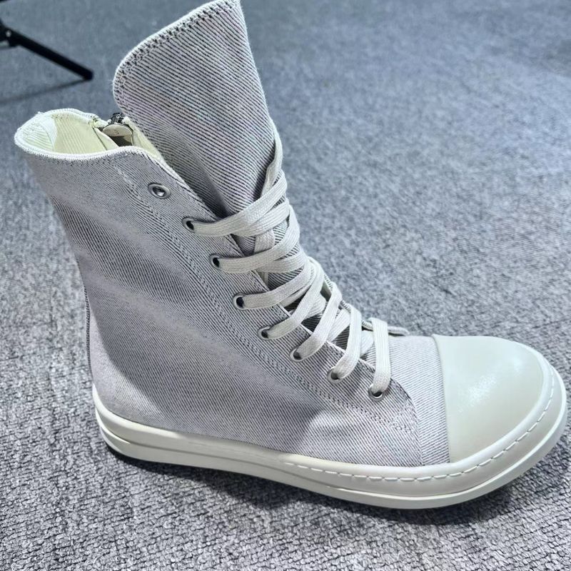 RO High Top Men Women, Spring And Autumn Shoes, Milk Scented Sole Canvas, Height Increasing, Versatile Short Boots For_voghion.com