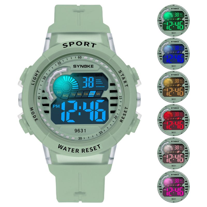 Children's student electronic watch waterproof sports fashion color multi-functional boys and girls watch _voghion.com