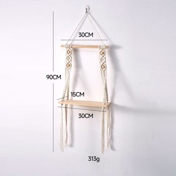 Cotton Rope Hand Woven Shelf Wall Mounted Wall Decoration Shelf_voghion.com