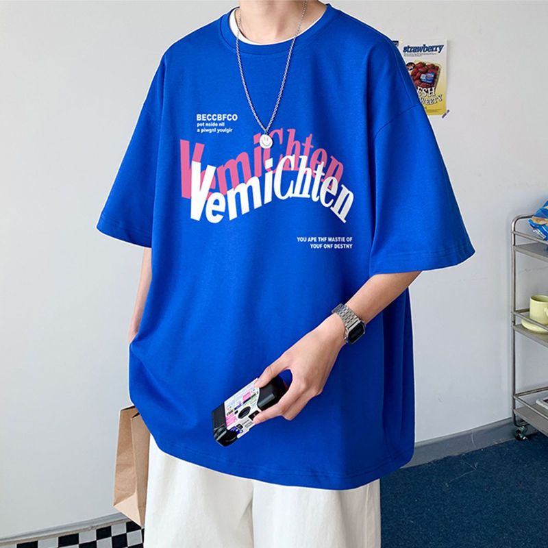 Letni męski komplet składający się z koszulki z krótkim rękawem w połączeniu z eleganckim dwuczęściowym, modnym sportowym garniturem studenckim 12_voghion.com