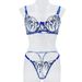 Women's Intimates New High End Temperament Style Floral Embroidery Transparent Mesh Temptation Sexy Underwear Set_voghion.com