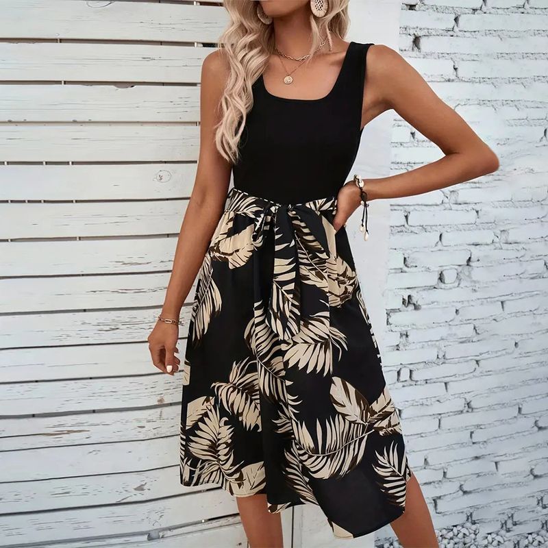 Ins Vacation Sunscreen Floral Beach 2025 Summer New Casual Elegant Dress_voghion.com