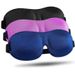 3D Contoured Sleep Mask - Lightweight & Breathable For Night Use (Soft & Comfortable Zero Pressure On Eyes & Eyelashes Blocks 100% Light)_voghion.com