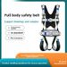 Full Body Five-Point Harness High-Altitude Work Anti-Fall Buffer Rope Climbing Double Hook Safety Belt_voghion.com